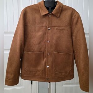 Dior Men's Tan Faux Suede Shirt Jacket